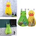 Детская Сетчатая Сумка для хранения игрушек в ванной и ванной с изображением маленькой утки и лягушки