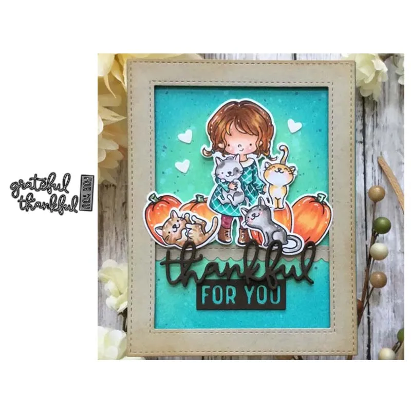 Письмо на День Благодарения металлические Вырубные штампы вырезанные формы