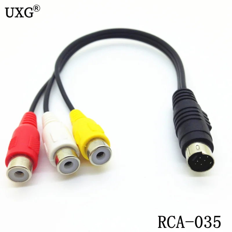 S Video 7Pin к 3RCA RGB компонентный кабель адаптер 0 3 м 30 см 1 фут|Компьютерные кабели и