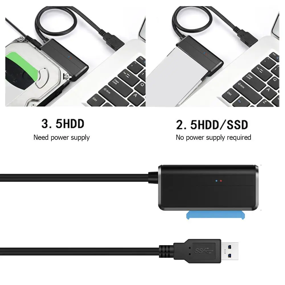 

Кабель-адаптер T04 USB 3,0 к SATA 2,5/3,5 дюйма, конвертер жесткого диска HDD SSD