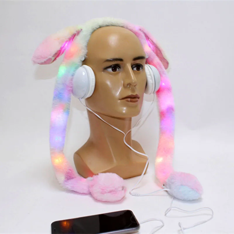 Забавные наушники с мультяшным кроликом для девочек подарочной коробкой