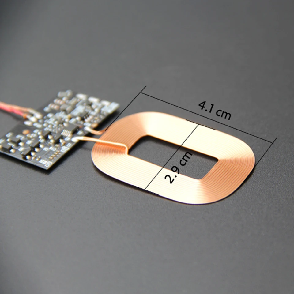 qi standard wireless charging receiver adapter module 5v 1a pure copper coil circuit universal battery charger for xiaomi huawei free global shipping