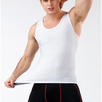 mens sport compression shirt hide gynecomastia moobs chest slimming shirts thick body shaper vest tank top shapewear