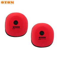 otom 2 pcs motorcycle air filters pit bike parts cleaner cover for ktm husqvarn exc exc f sxf xcf w tc fc fe 125 250 300 450 500