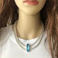 anslow fashion jewelry vintage retro crystal beads statement short collar necklace for women female bead charm diygift low0105an