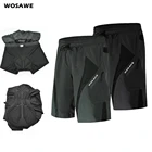 Мужские летние велосипедные шорты WOSAWE, нижнее белье с 3D подкладкой, свободные, противоударные, для горного велосипеда, велосипедные шорты