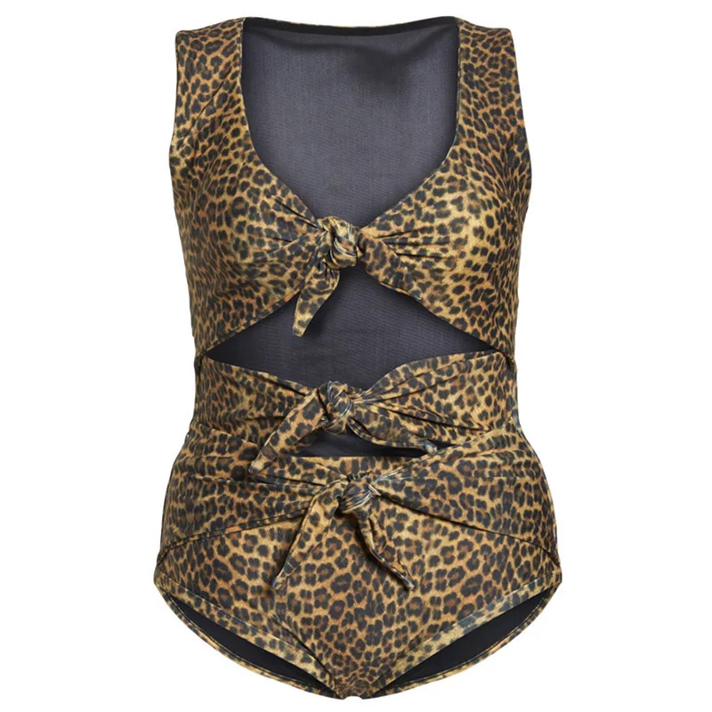 

One Piece Bathing Suit For Women 2020 Swim Swimsuit New Plus Size Leopard Bikini Animal Polyester Sierra Surfer Sports Swimwear