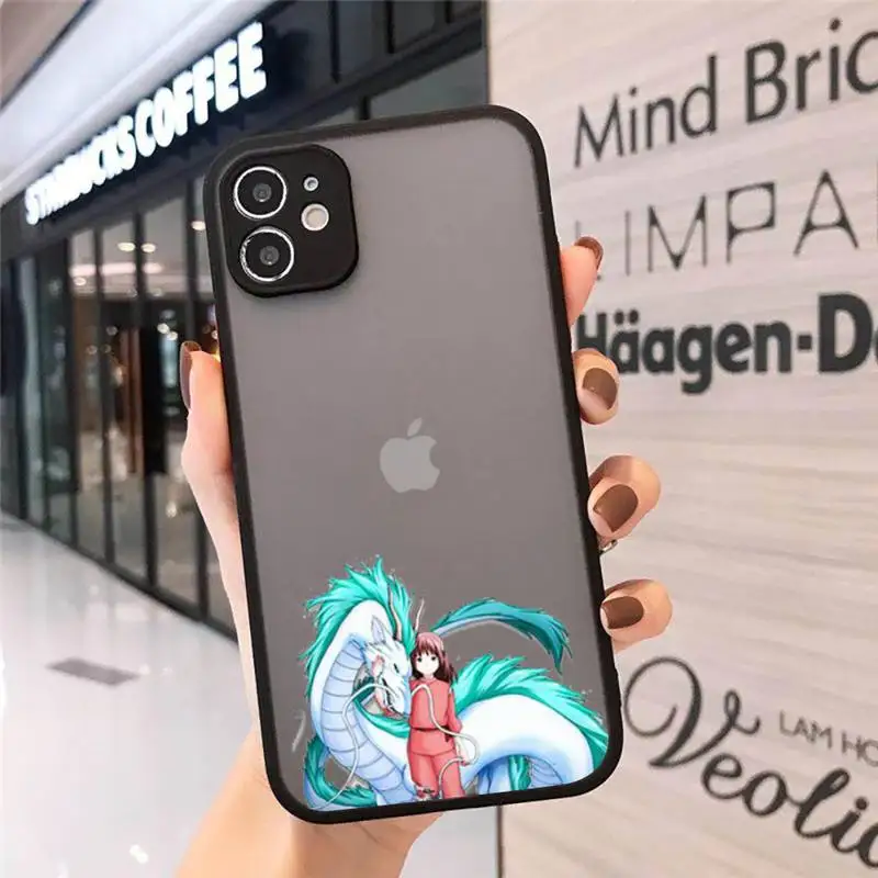 

Cute Totoro Spirited Away Ghibli Miyazaki Phone Cases matte transparent For iphone 7 8 11 12 plus mini x xs xr pro max cover