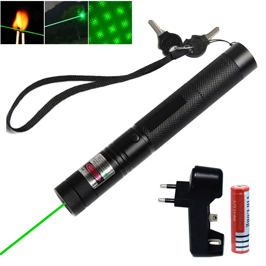 Лазерная указка дальность 10000 м длина луча 532 нм цвет зеленый | Спорт и развлечения