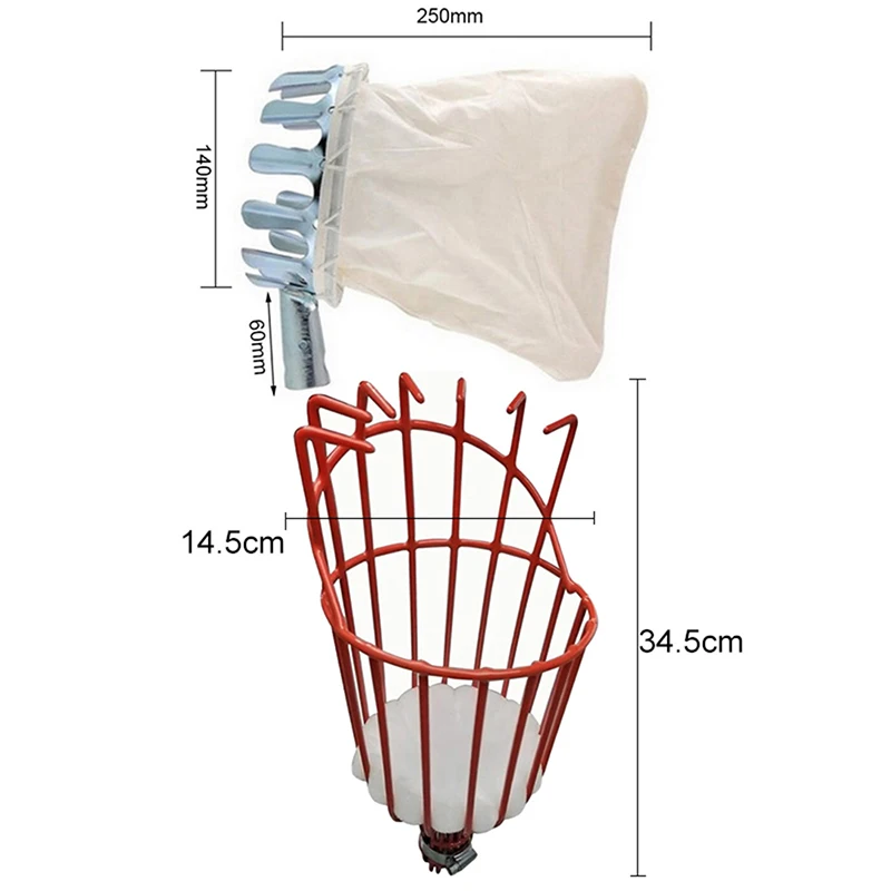 Портативная корзина для сбора фруктов Ловец цитрусовых и груш садовый