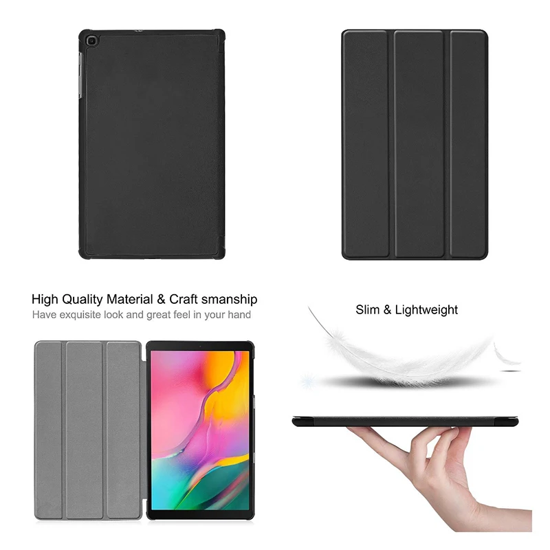 Защитный чехол для планшета T510 из искусственной кожи Samsung Tab A 10 1 откидной с