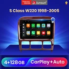 Автомагнитола Junsun V3 Pro, мультимедийный видеоплеер на Android 10 для Mercedes Benz S Class W220 1998 - 2005 CarPlay Auto 2 Din DVD