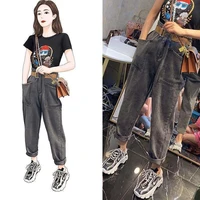 mom jeans high waist carrot pants autumn new large size fat mm loose and thin harlan daddy pants boyfriends jeans