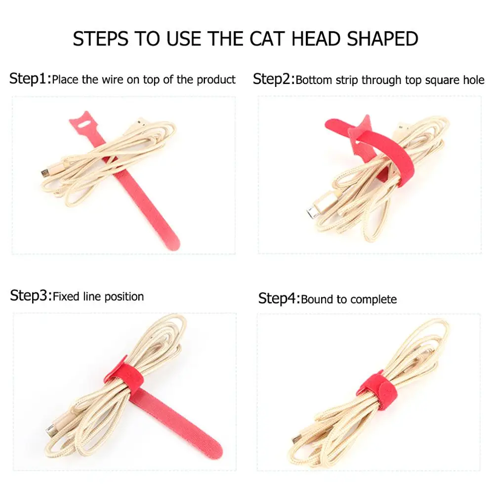 25 шт. многоразовые шнур Органайзер с держателем крепления кабельные стяжки ремни