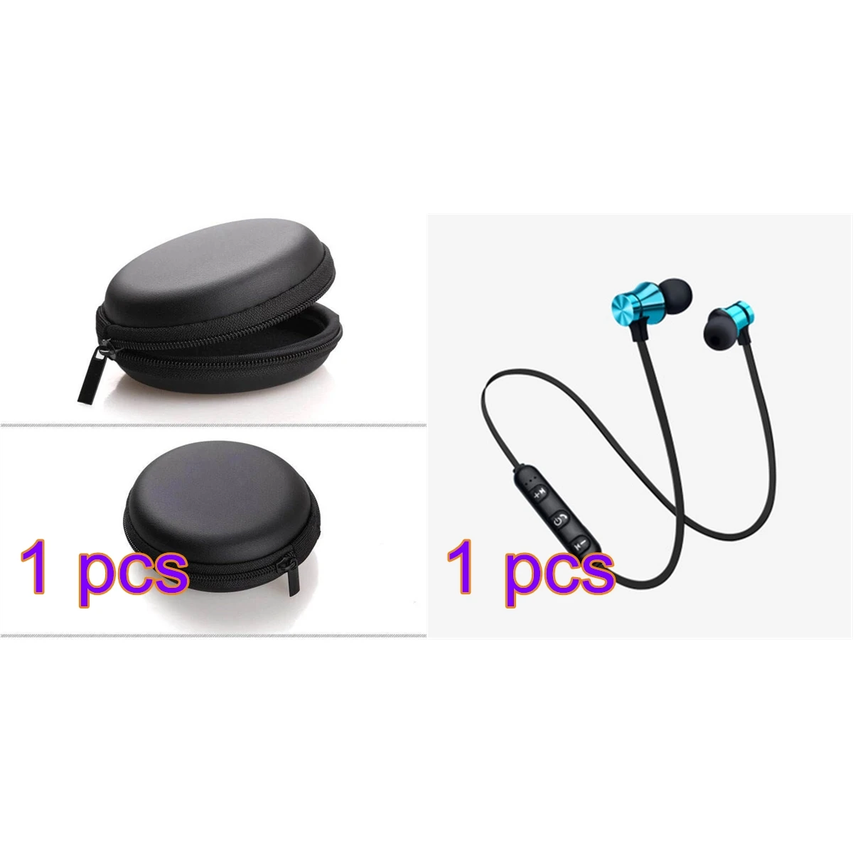 Blue with box Магнитные беспроводные Bluetooth наушники водонепроницаемые спортивные наушники беспроводные стерео наушники-вкладыши с микрофоном для IPhone Xiaomi - Цвет: Blue with box