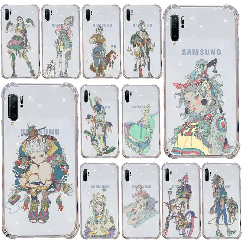 

ghost punk illustrator Zeen Chin Phone Case Transparent for Samsung s9 s10 s20 Huawei honor P20 P30 P40 xiaomi note mi 8 9 pro
