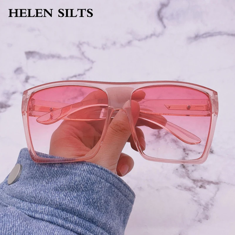 Винтажные Квадратные Солнцезащитные очки женские большие пластиковые оправы