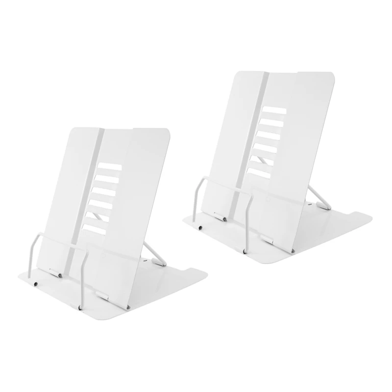 

2X Portable Metal Adjustable Reading Book Holder Support Document Shelf Bookstand Eye Protection