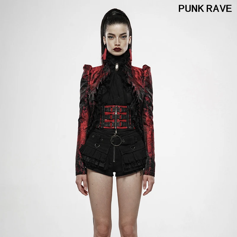 Женский облегающий смокинг с рукавами-бабочками асимметричного кроя красного