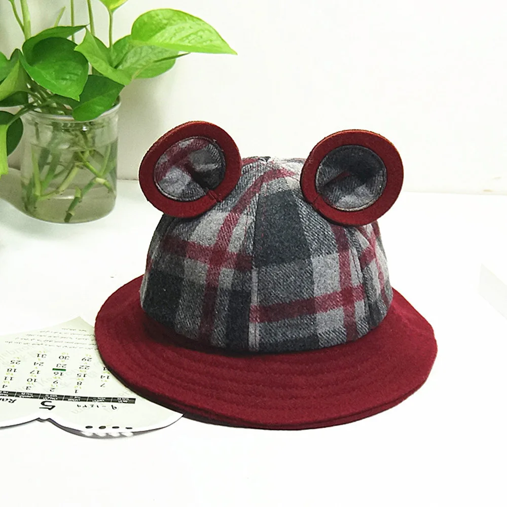 H7510 детская Милая шляпа ведро осень зима для девочек и мальчиков Повседневная