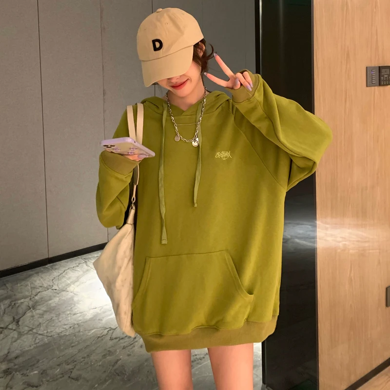 Женские толстовки с Вышивкой Букв дизайнерская уличная одежда в стиле Харадзюку