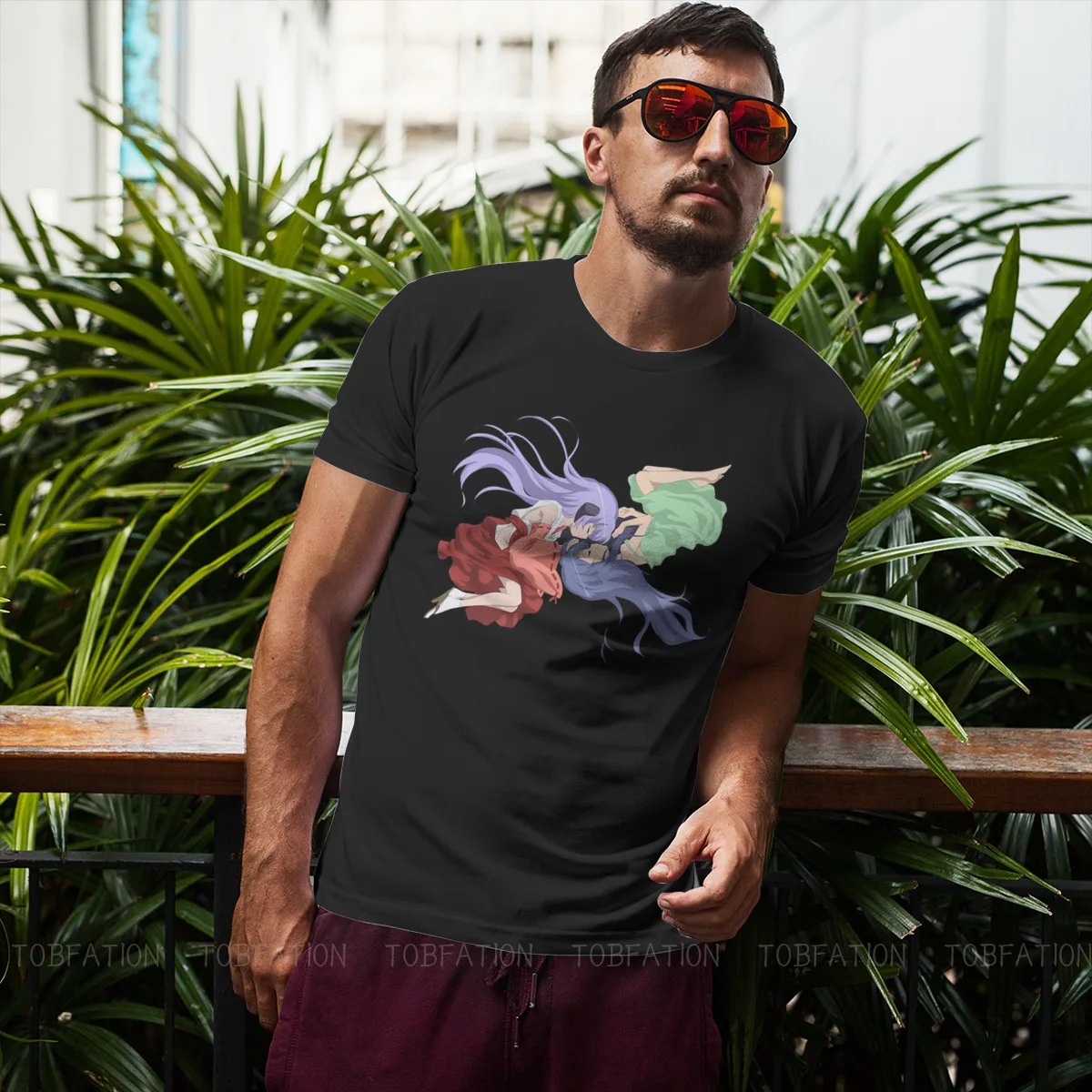 Футболка Hanyuu And Rika Higurashi No Naku Koro Ni винтажная Готическая свободная футболка с