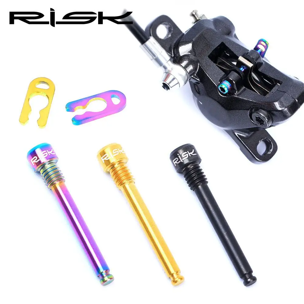 

With Circlip Bolt Threaded Hydraulic Disc Titanium Retainer Pin Brake Pad Lining Caliper Threaded Pins Bicycle Parts
