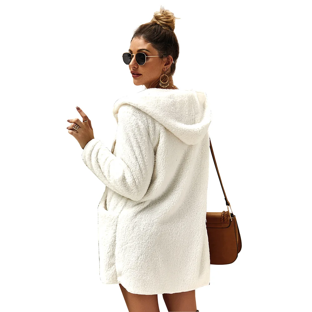 Женская куртка с капюшоном и длинным рукавом на молнии | одежда