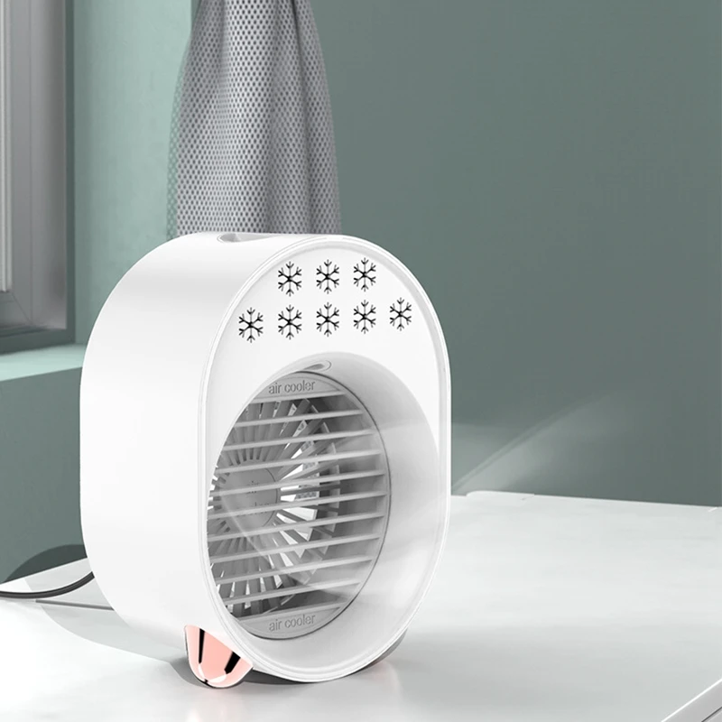 

Air Cooler Fan Mini Desktop Air Conditioner with Night Light Mini USB Water Cooling Fan Humidifier Purifier