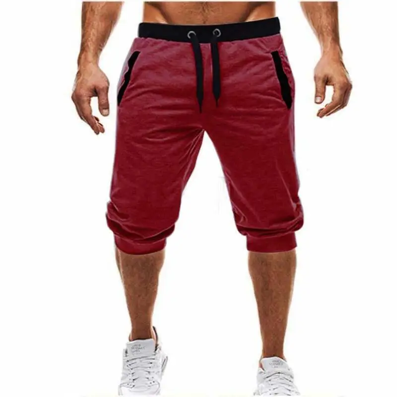 

Latest cotton men's fitness and leisure shorts pocket decoration jogging shorts