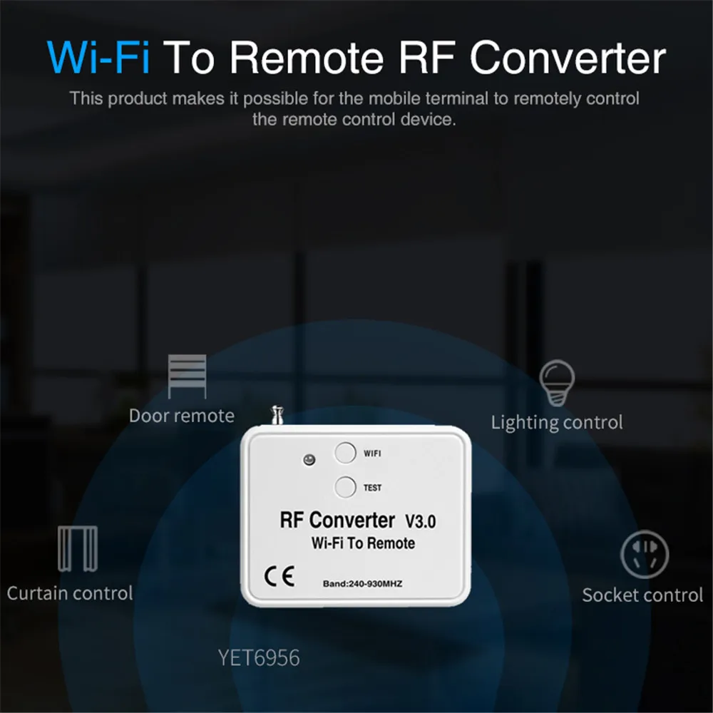 Универсальный Wi-Fi переключатель с ДУ 240-930 МГц |