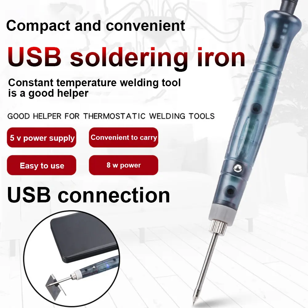 

Mini Portable USB Electric Soldering Irons For Household 6W/5V For Students Outdoor Repair Welding Pencil Soldering Tools