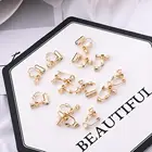 DIY зажим ручной работы на серьги сделайте любую шпильки в серьги-клипсы для ушей зажимы-преобразователи не проколотых ушей винт ухо клип Выводы