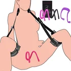 БДСМ бондаж сдержание открытые ноги Наручники Фетиш раб взрослые секс-игрушки для пар женские эротические зажимы товары для вагинального расширителя