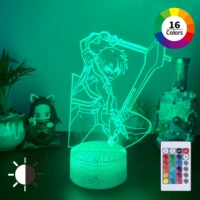 3d light kirigaya kazuto sword art online birthday gift led night lights with remote control gradual change