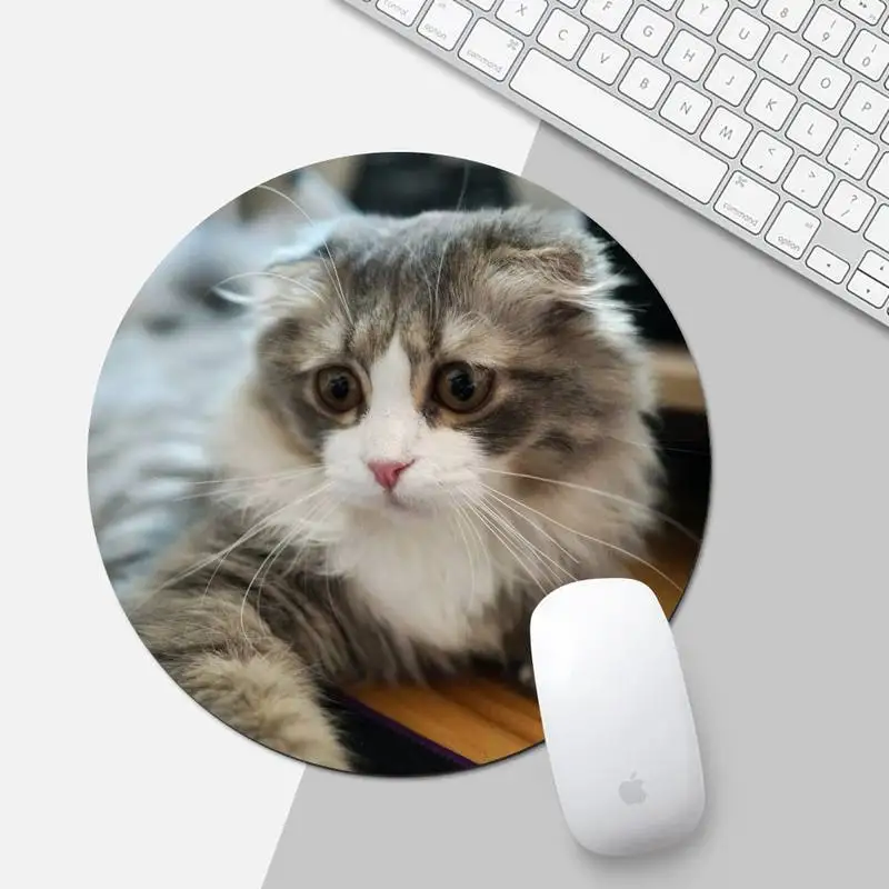 

Cute cat pet Locking Edge Mouse Pad Game Game Office Work Round Mouse Mat pad XL Non-slip Laptop Cushion mousepad