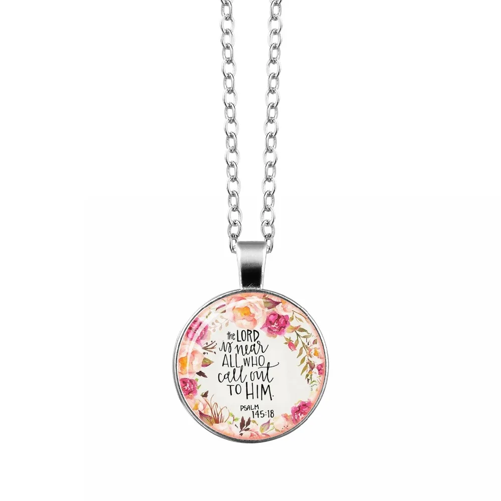 Новинка 2019 г. модное ожерелье с подвеской в виде библейских стихов надписей Walk In