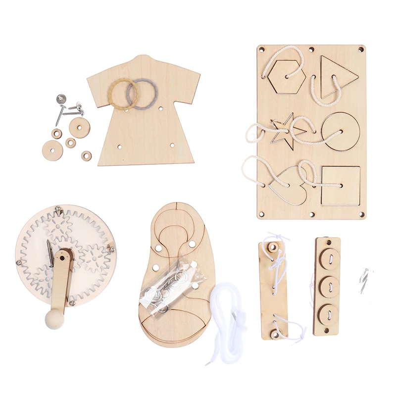 Tablero de actividad sensorial Montessori para ni&ntilde;os, juguetes artesanales, accesorios de Motor fino, educaci&oacute;n, juguete cognitivo-0