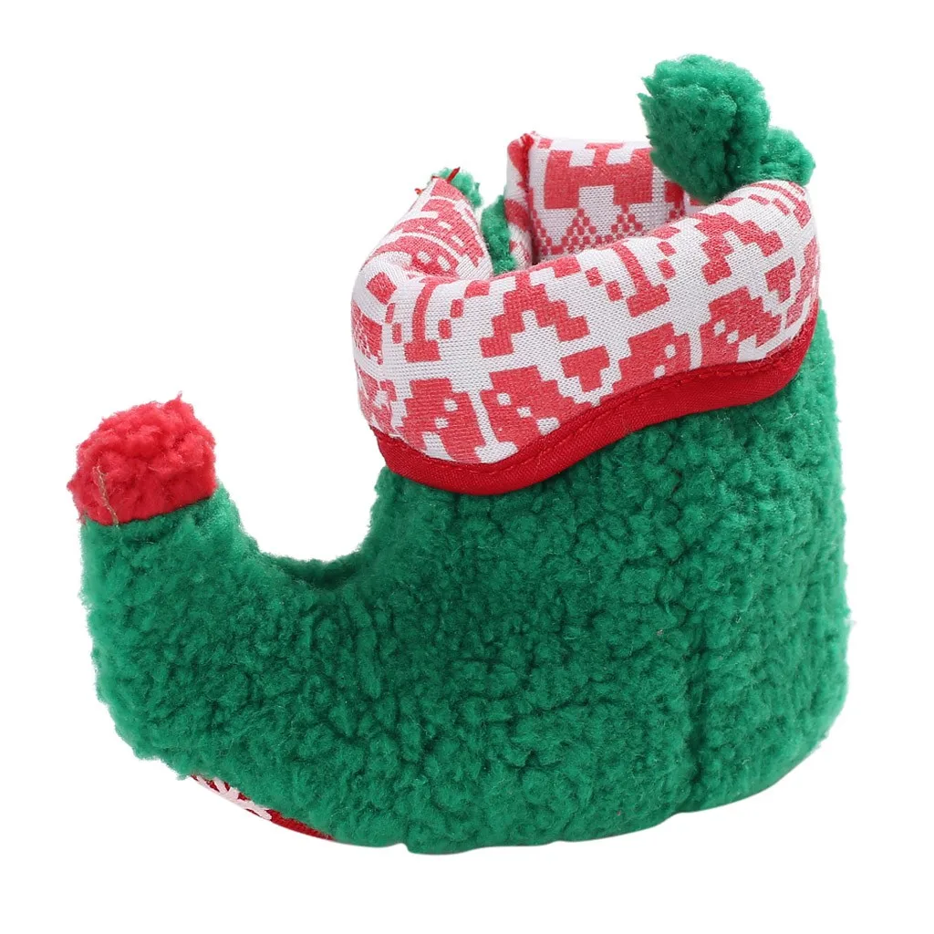 2019 детские зимние ботинки с рождественским эльфом зимняя детская обувь для