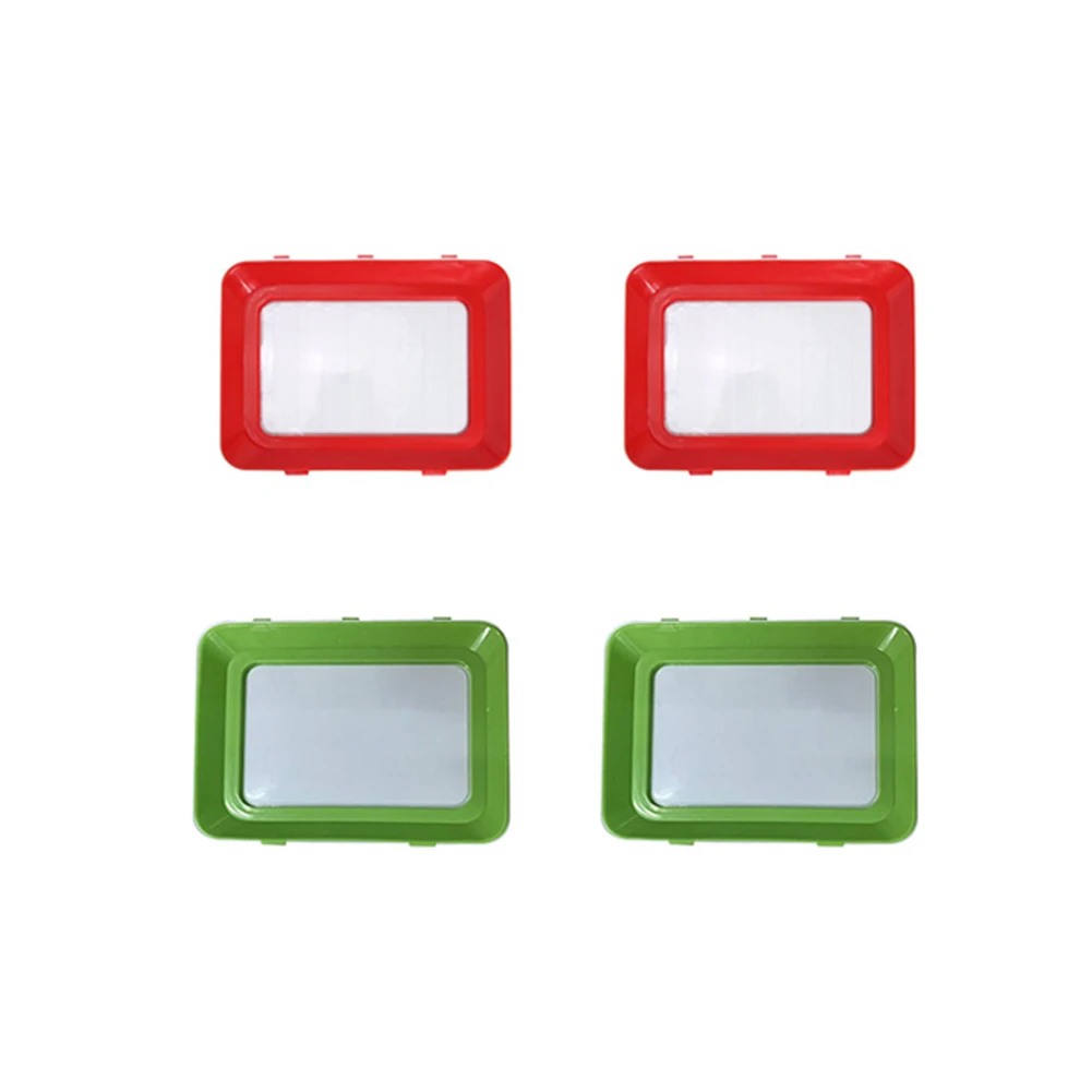 

2Pcs Storage Box Tray Food Preservate Refrigerator Stackable Elastic Lid Spacer Food Keeping Fresh Organizer Tray