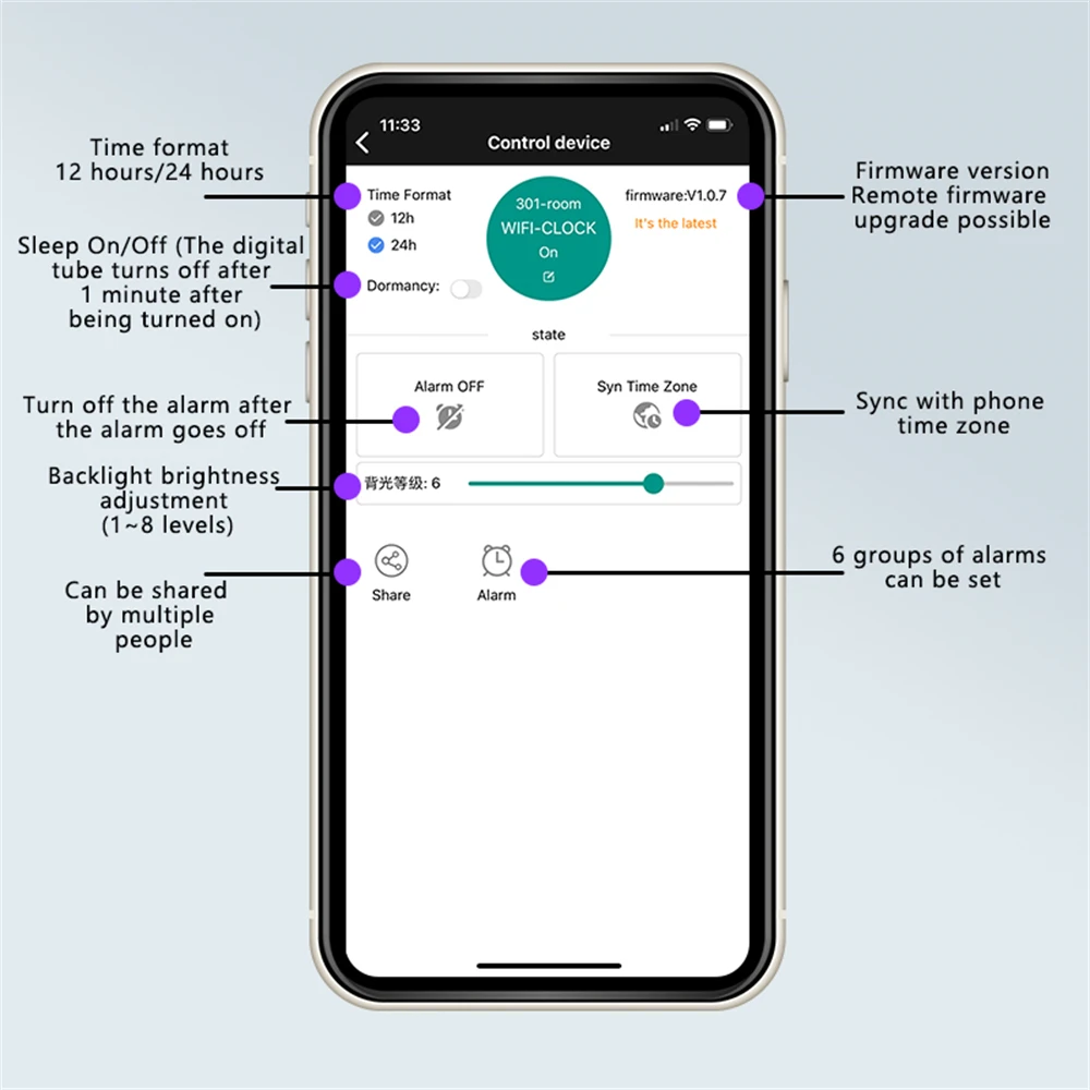 XY-clock модуль времени Wi-Fi автоматически отправляет цифровые электронные часы