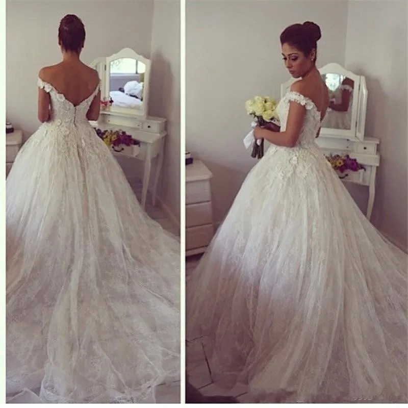 

Robe De Mariee Lace Ball Gown Wedding Dresses Bridal Gowns Sweetheart Cap Sleeve Tulle Plus Size Wedding Gown vestido de novia