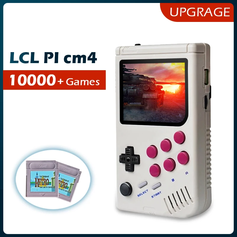 

LCL PI Boy CM4 Retro Game Console For Game Boy Portable Handheld Game Player With 10000 Games 3.5 inch IPS Screen HD Output Pi4