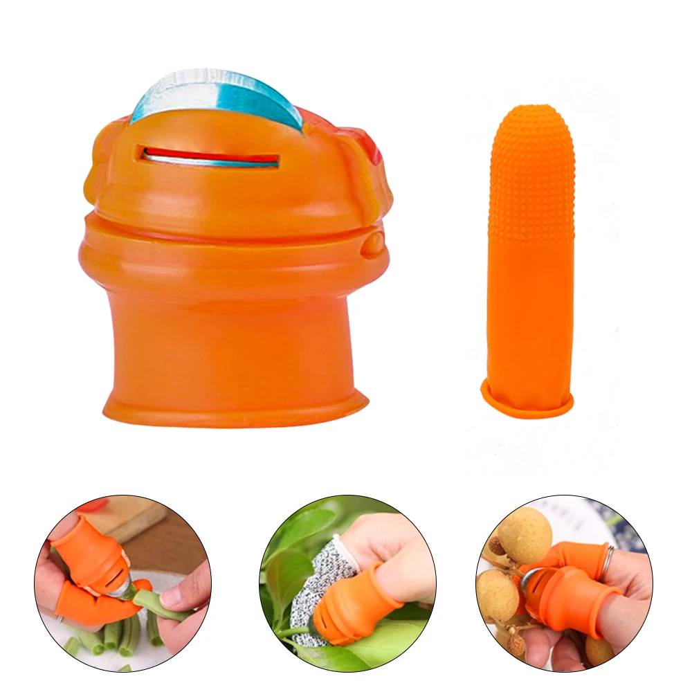 Силиконовый нож для большого пальца защитный извлечения овощей ножницы растений