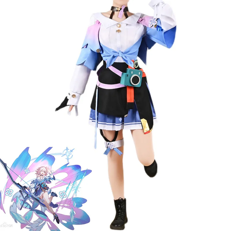 

Game Honkai Impact 3 March 7th Cosplay Costumes Women Fancy Dress Cute Suit Halloween Carnival Uniforms Custom Made