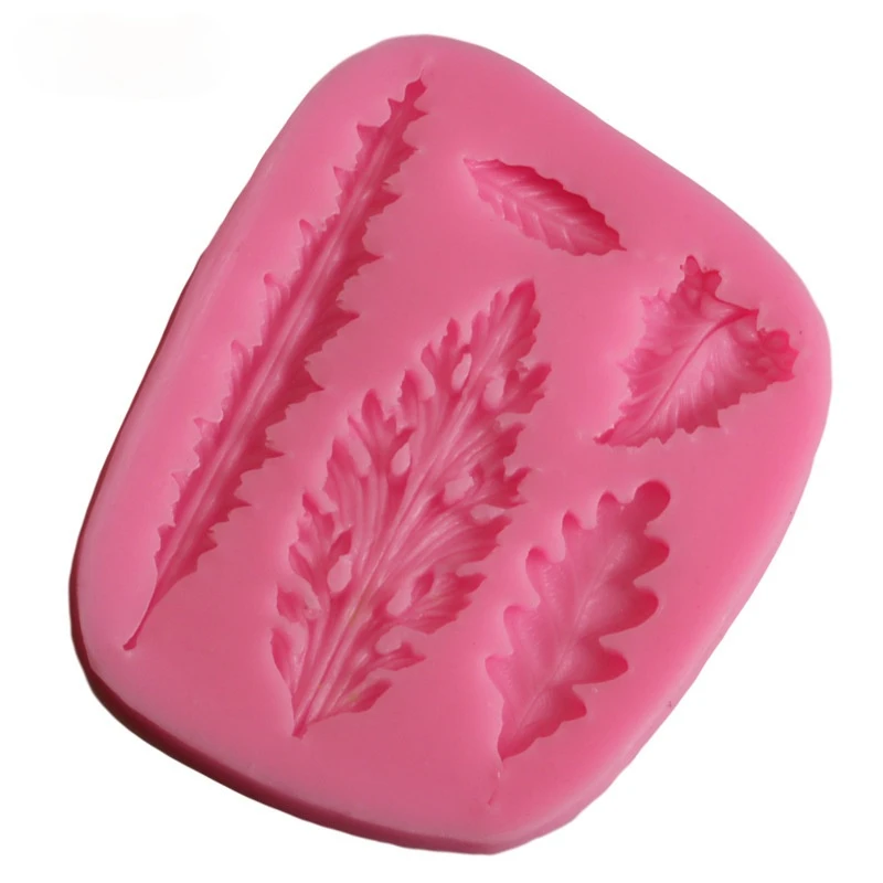 

High quality 3D Different shapes of leaves chocolate Party cake decorating tools DIY baking fondant silicone mold