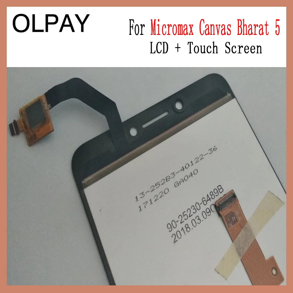 OLPAY для Micromax Canvas Bharat 5 ЖК-дисплей+ сенсорный экран дигитайзер сборка замена стекла и инструментов