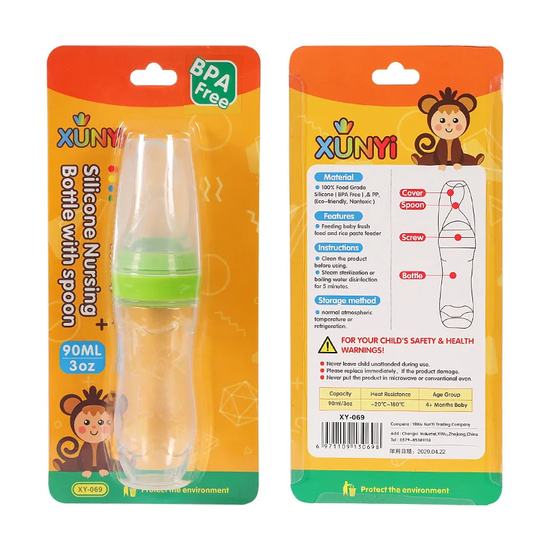 Детская безопасная силиконовая ложка для кормления фруктов и овощей | Мать