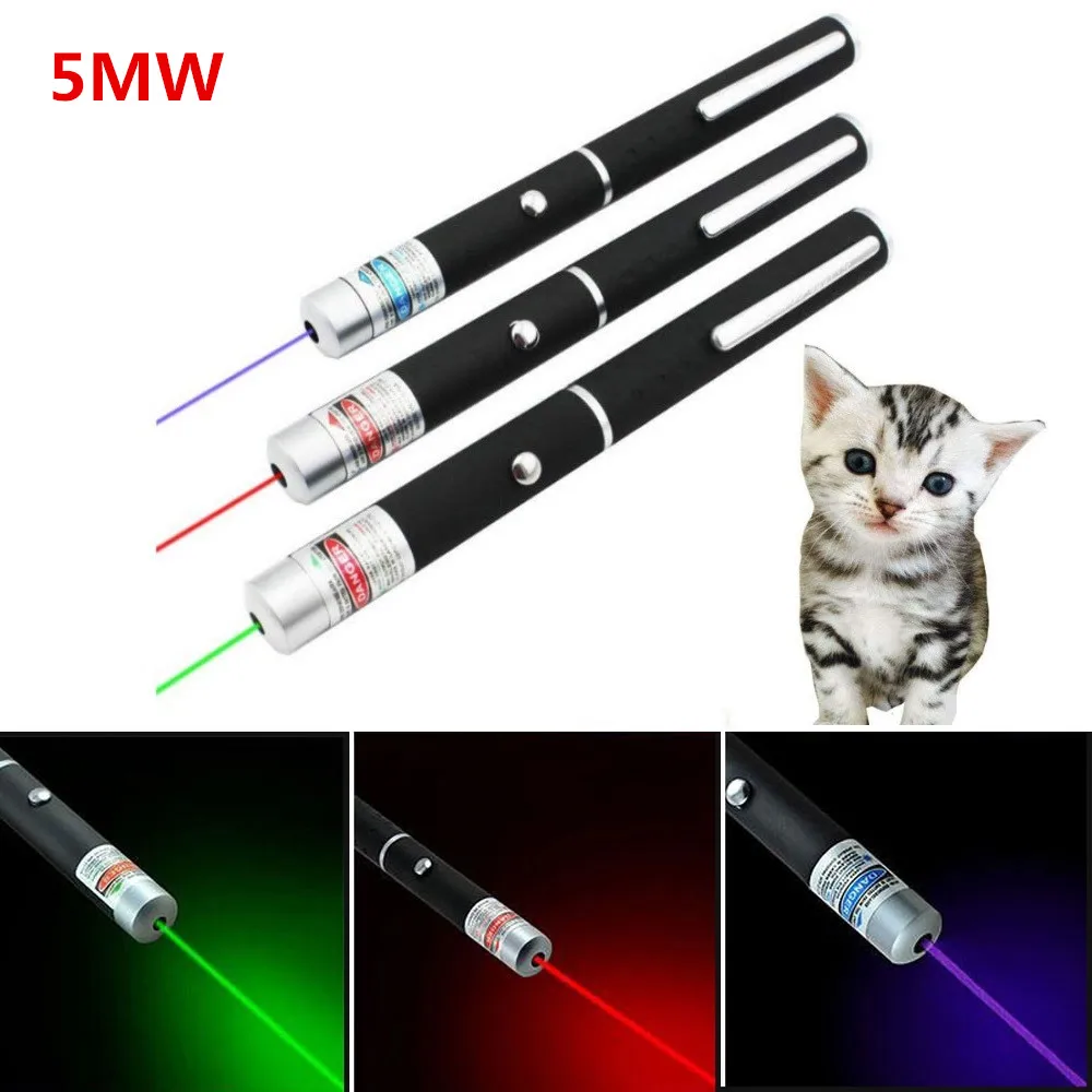 

5MW LED Laser Pet Cat Toy Red Dot Light Sight 530Nm 405Nm 650Nm Interactive Laser Pen Pointer