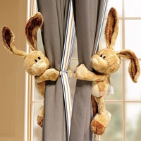 hot 12pcs little rabbit curtain buckle long ear bunny cartoon curtain strap curtain clips hk3